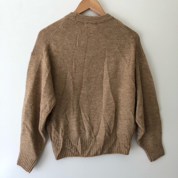H&M Tan Pearl Embellished Crew Neck Sweater - Picture 5 of 5